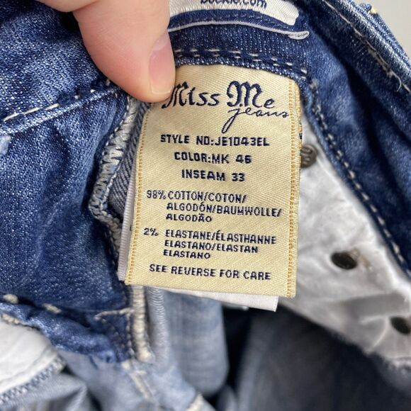 Miss me jeans women's 28x29 blue Stonewash‎ easy boot y2k - Picture 9 of 13